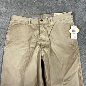 Timberland Chino Pants Mens 34x32 Khaki Straight Fit Casual Stretch New